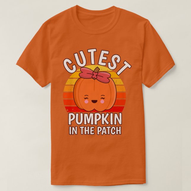 Halloween Niedlicher Kürbis T-Shirt (Design vorne)
