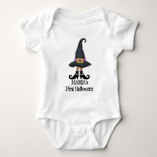 Halloween Niedlicher Minimalistischer Hexenschuh h Baby Strampler
