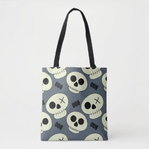 Halloween niedlicher Schädel mit kindischer Kidsch Tasche