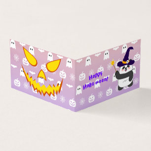 Halloween Niedliches Baby Panda Hexe Magic Wand