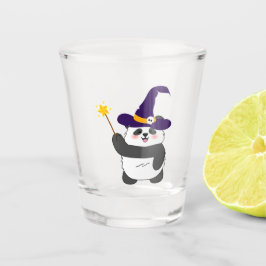 Halloween Niedliches Baby Panda Hexe Magic Wand Schnapsglas