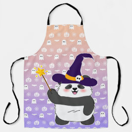 Halloween Niedliches Baby Panda Hexe Magic Wand Schürze