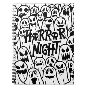 Halloween niedliches Geistersymbol in verschiedene Notizblock