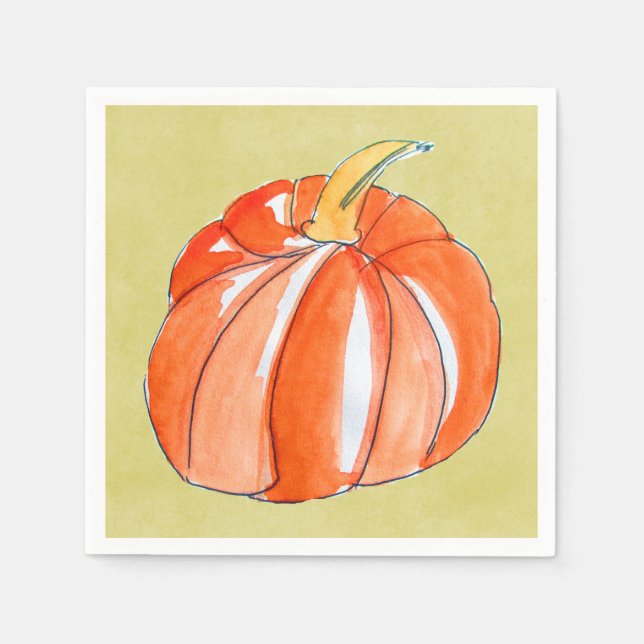 Halloween-niedliches Kürbis-Party Serviette (Vorderseite)