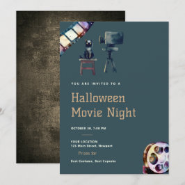 Halloween Night Black Cat Projektor Spaß dunkel Einladung