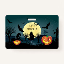 Halloween Night Celebration Carnival Trendy Ausweis