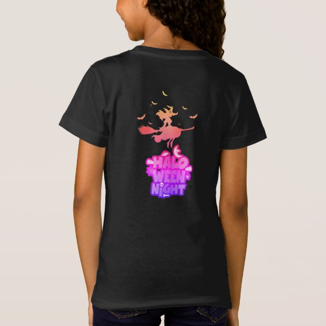 Halloween Night Costume für Girls T - Shirt (Rückseite)