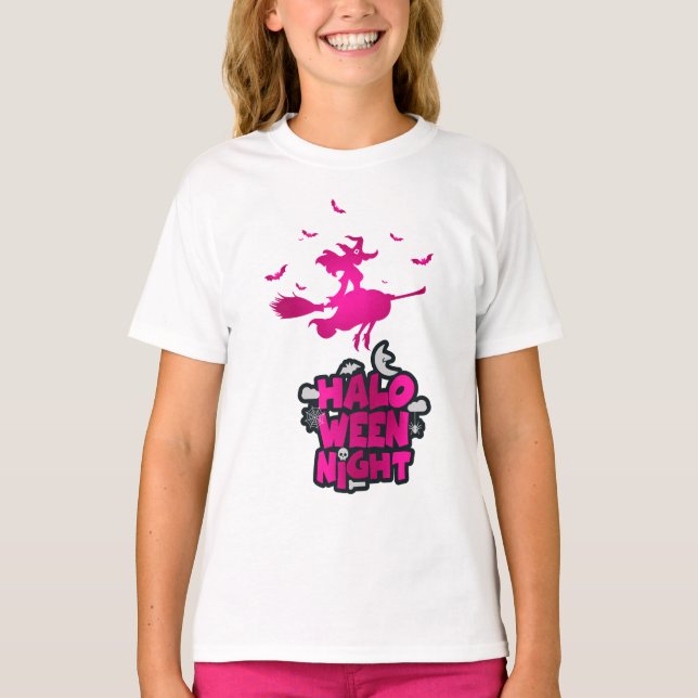 Halloween Night Costume für Girls T - Shirt (Vorderseite)
