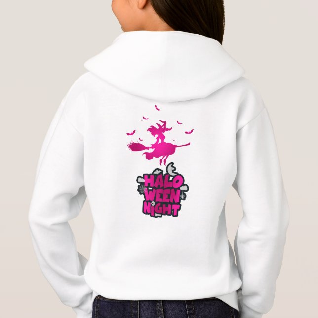 Halloween Night Costume für Mädchen Hoodie (Rückseite)