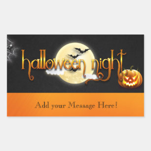 Halloween Night - CUSTOMIZE Rechteckiger Aufkleber