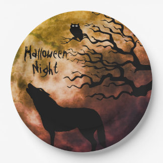 Halloween Night Fullmoon 3 Paper Plate Pappteller