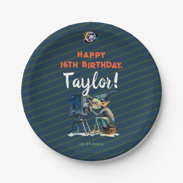 Halloween Night Geburtstagsparty Niedlich Gremlin Pappteller (Vorderseite)