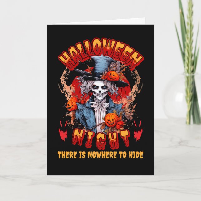 Halloween Night gibt es nirgendwo zu verbergen Karte (Vorderseite)