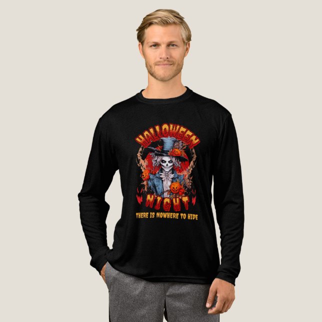 Halloween Night gibt es nirgendwo zu verbergen Tri-Blend Shirt (Volle Vorderseite)