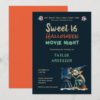 Halloween Night Gremlin Charakter Sweet 16 Einladung