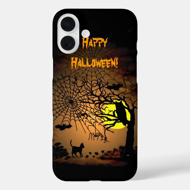 Halloween Night, Happy Halloween! iPhone 16 Plus Hülle (Rückseite)