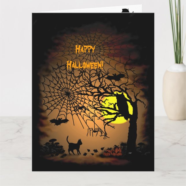 Halloween Night, Happy Halloween! Karte (Vorderseite)