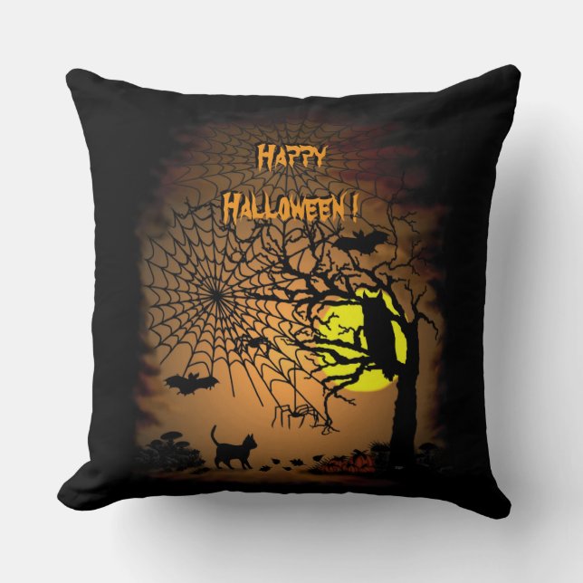 Halloween Night, Happy Halloween! Kissen (Vorderseite)