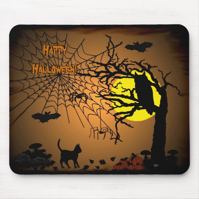 Halloween Night, Happy Halloween! Mousepad (Vorne)