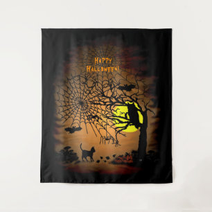 Halloween Night, Happy Halloween ! Wandteppich
