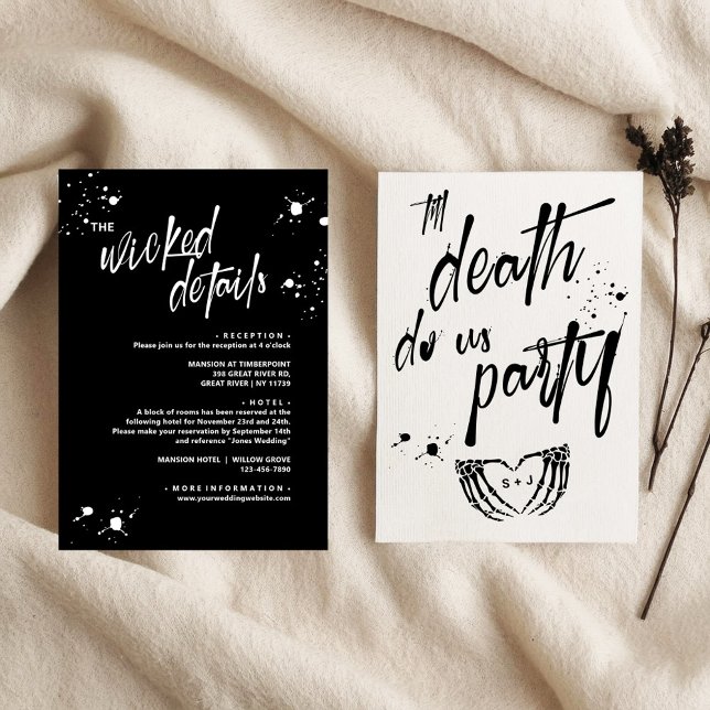 Halloween Night of the Living Wed Wedding RSVP Karte (Von Creator hochgeladen)