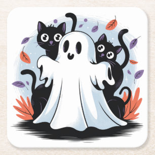Halloween Night Prowl Rechteckiger Pappuntersetzer