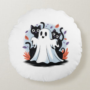 Halloween Night Prowl Rundes Kissen