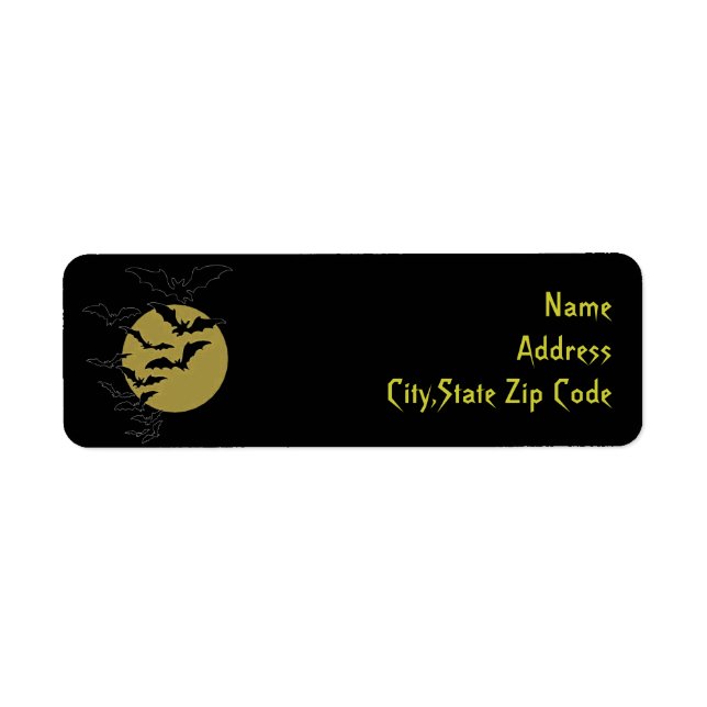 Halloween Night Return Address Label (Vorne)