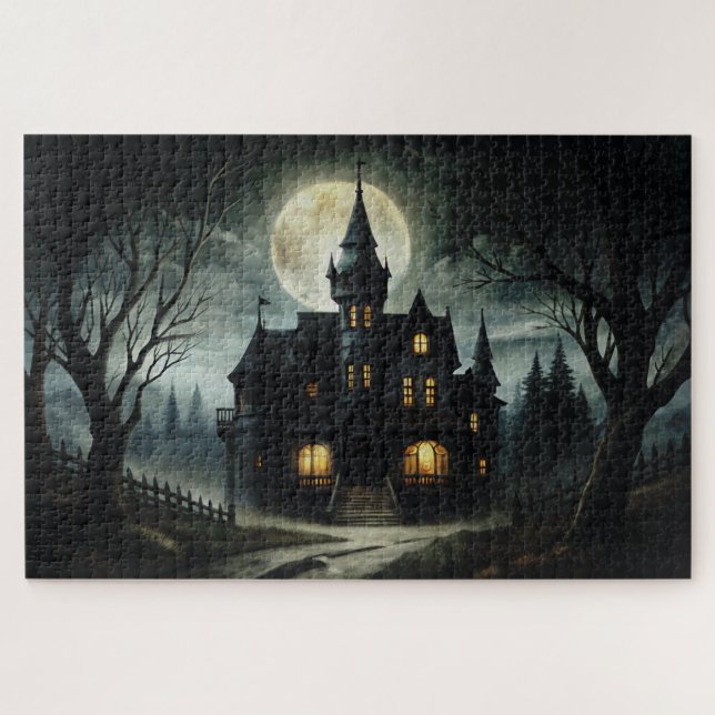 Halloween Night Spooky Spuk Gothic Mansion (Horizontal)