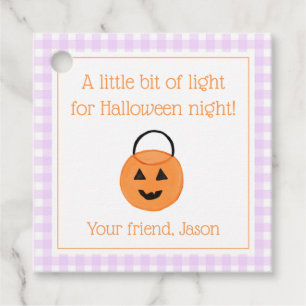 Halloween Night Trick Leckerei Kinder Lila Geschenkanhänger