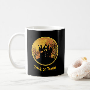 Halloween Night Trick oder Treat Full Moon House Kaffeetasse