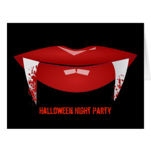 Halloween Night Vampire - Party Einladung Card