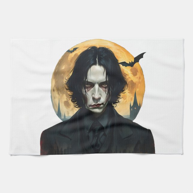 Halloween Night - Vampire Rising Geschirrtuch (Horizontal)