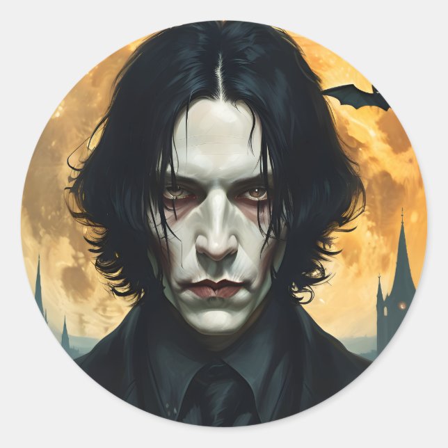 Halloween Night - Vampire Rising Runder Aufkleber (Vorderseite)