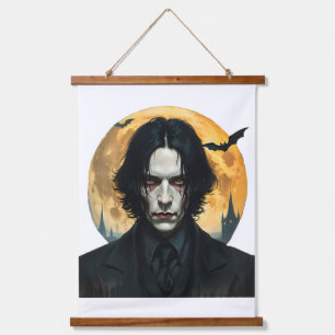Halloween Night - Vampire Rising Wandteppich Mit Holzrahmen