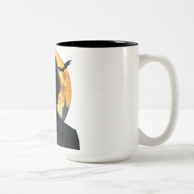 Halloween Night - Vampire Rising Zweifarbige Tasse (Rechts)