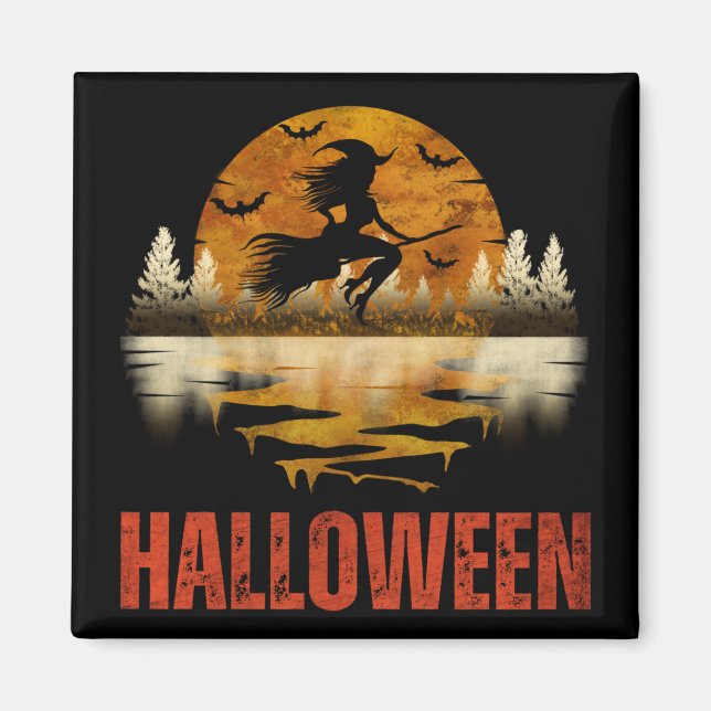 HALLOWEEN NIGHT WITCH MAGNET (Vorne)