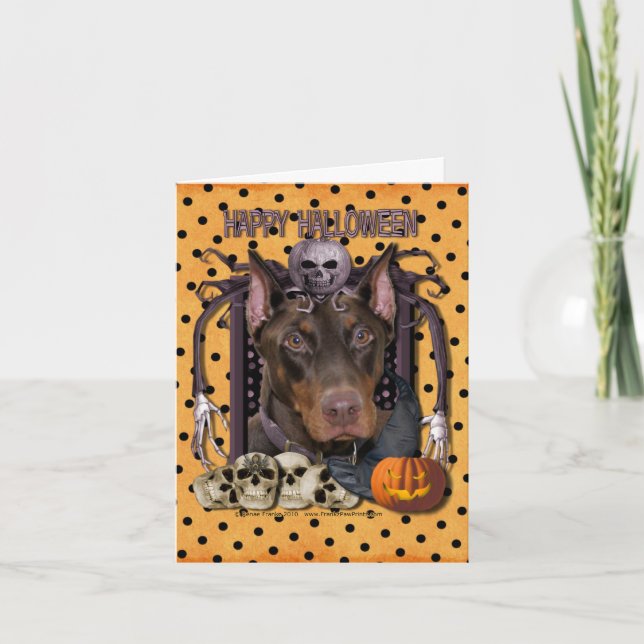 Halloween Nightmare - Doberman - Rocky Karte (Vorderseite)