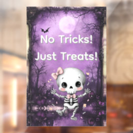 Halloween "No Tricks Just Leckereien" Fensteraufkleber