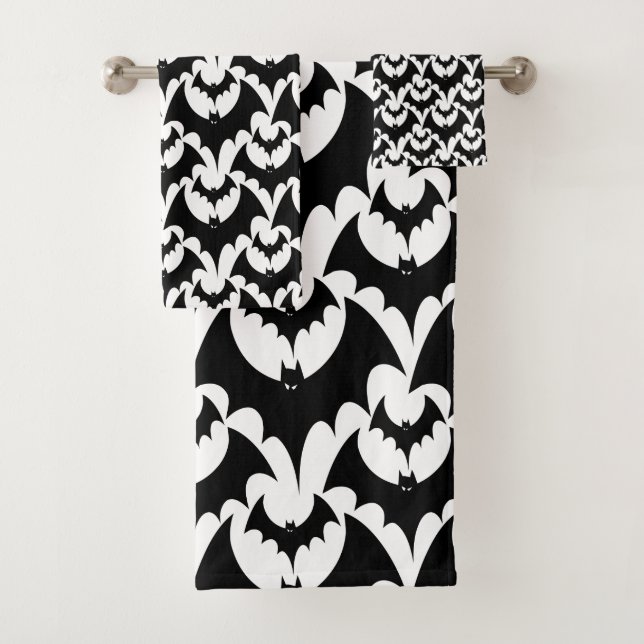 HALLOWEEN Noir Et Blanc Bateaux Vampire Motif (En situation)