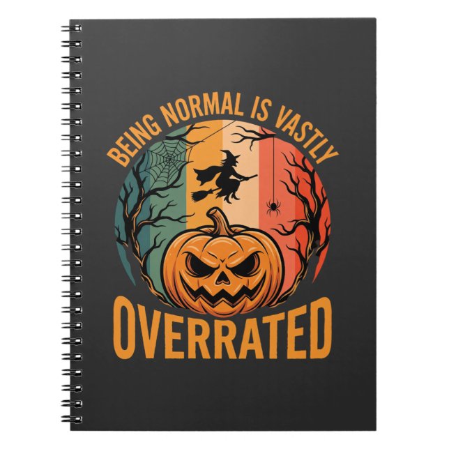 Halloween Normal zu sein ist weit überbewertet Hex Notizblock (Vorderseite)
