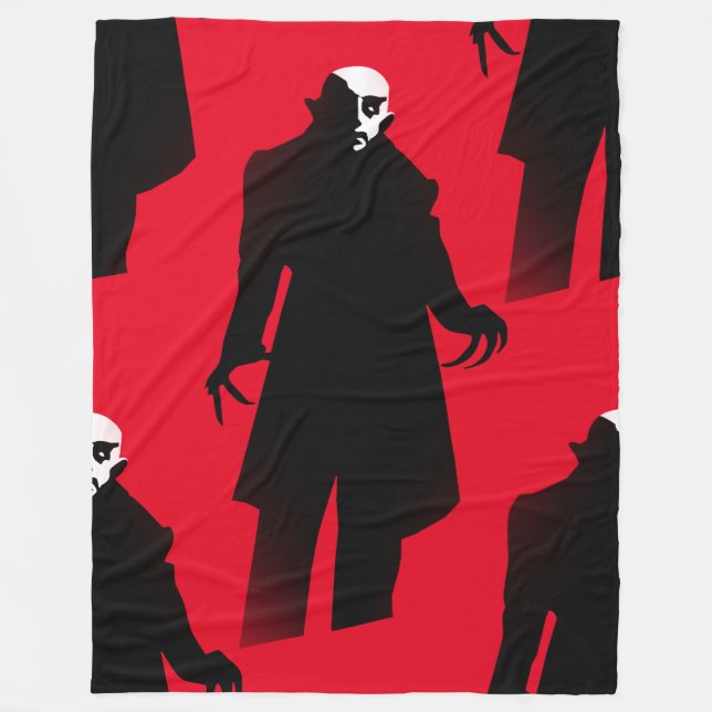 Halloween Nosferatu-Decke Fleecedecke (Vorderseite)