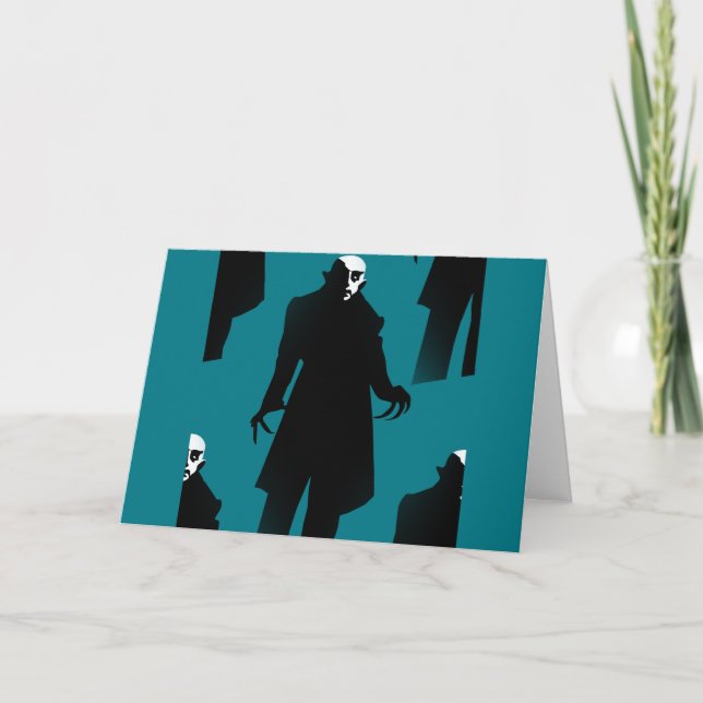 Halloween Nosferatu Karte (Vorderseite)