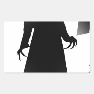 Halloween Nosferatu Rechteckiger Aufkleber