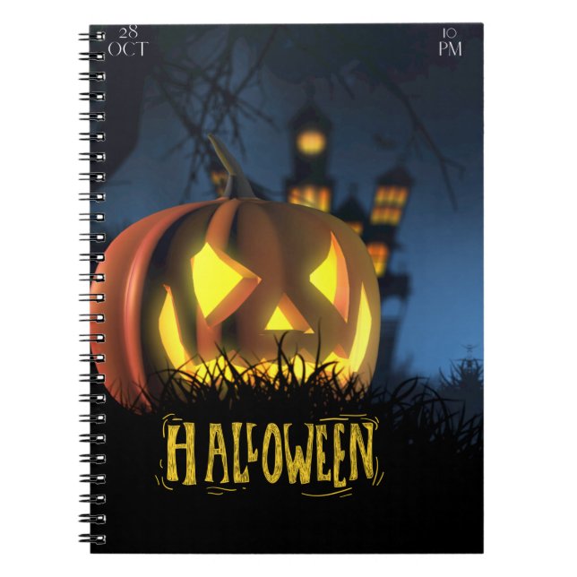 Halloween-Notebook und -Tagebuch Notizblock (Vorderseite)