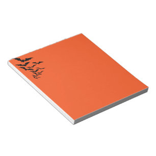 Halloween Notepad Black Bats Notizblock