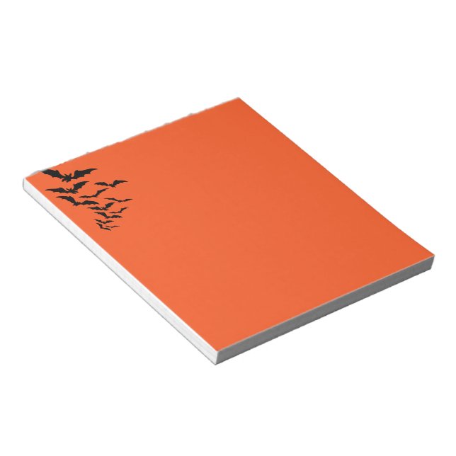 Halloween Notepad Black Bats Notizblock (angewinkelt)