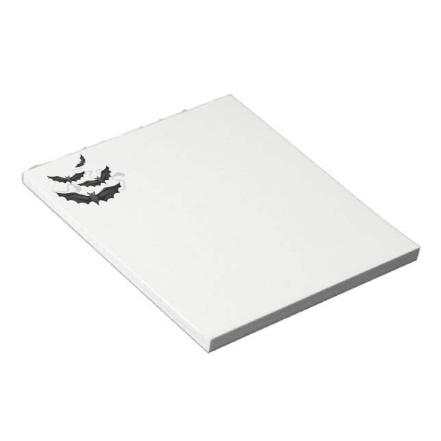 Halloween Notepad Black Bats Notizblock (angewinkelt)