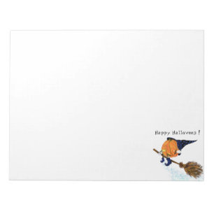 Halloween Notepad Hexenkürbis Notizblock