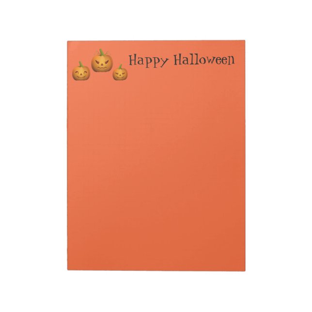 Halloween Notepad Pumpkins Notizblock (Rotiert)